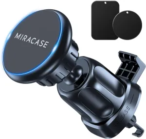 [Upgraded] Miracase Universal Magnetic Phone Holder for Car,[2nd Generation Vent Clip&Strong Magnets] Hands Free Car Phone Mount, Air Vent Cell Phone Holder for All Phones