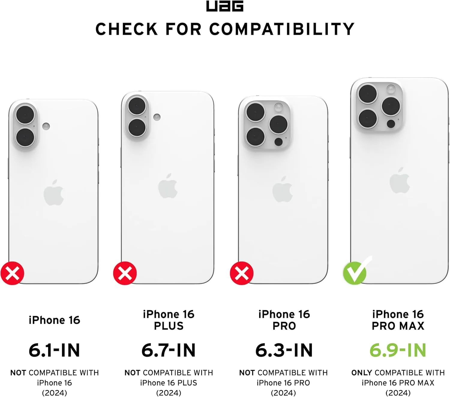 URBAN ARMOR GEAR UAG Designed for iPhone 16 Pro Max Case 6.9" Plyo Ice White Compatible with MagSafe Charging Anti-Yellowing Transparent Protective Cover   Magnetic Ring Stand Titanium Bundle Set