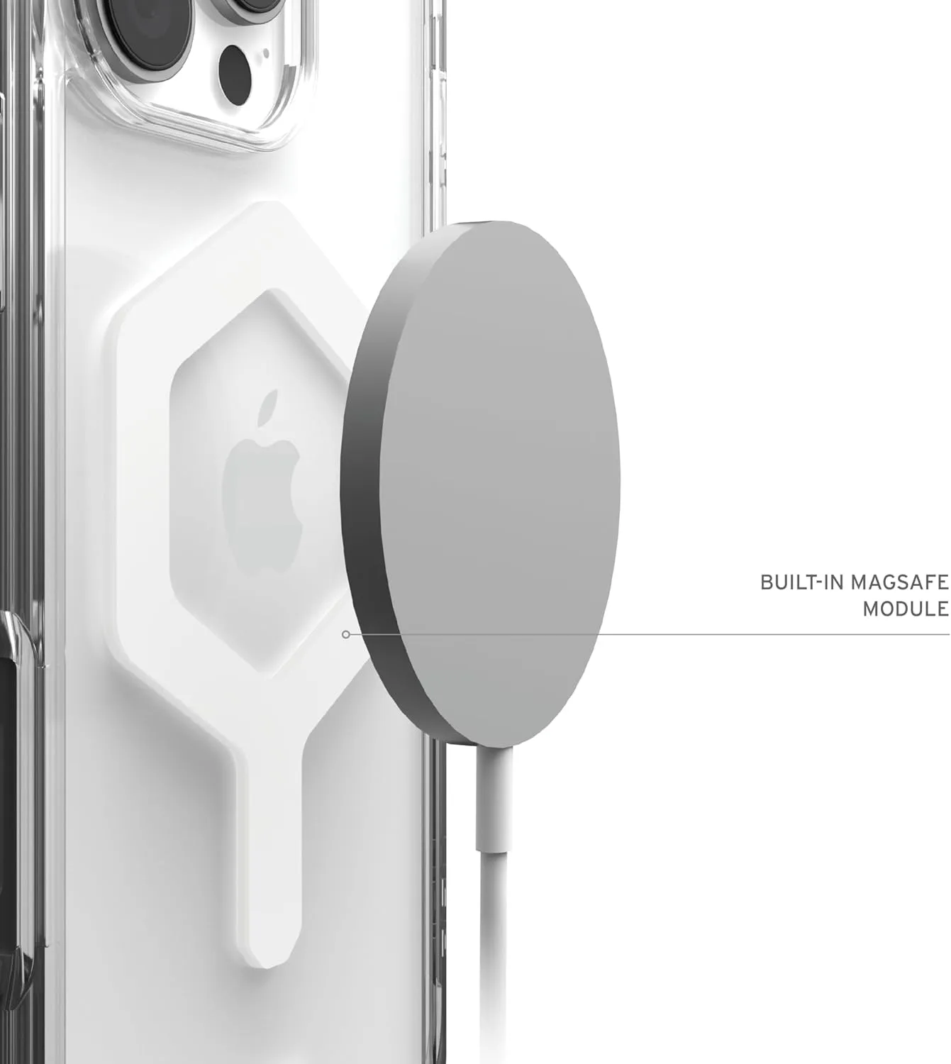 URBAN ARMOR GEAR UAG Designed for iPhone 16 Pro Max Case 6.9" Plyo Ice White Compatible with MagSafe Charging Anti-Yellowing Transparent Protective Cover   Magnetic Ring Stand Titanium Bundle Set