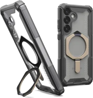 URBAN ARMOR GEAR UAG for Samsung Galaxy S25 Plus Case 6.7" with Kickstand Plasma XTE - Compatible with Magnetic Charging Transparent Rugged Military Drop Tested Protective Cover, Ash/Titanium