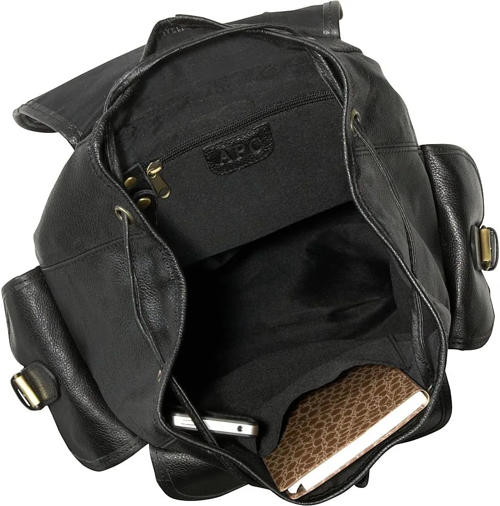 Urban Buckle- Flap BackPack (Black)