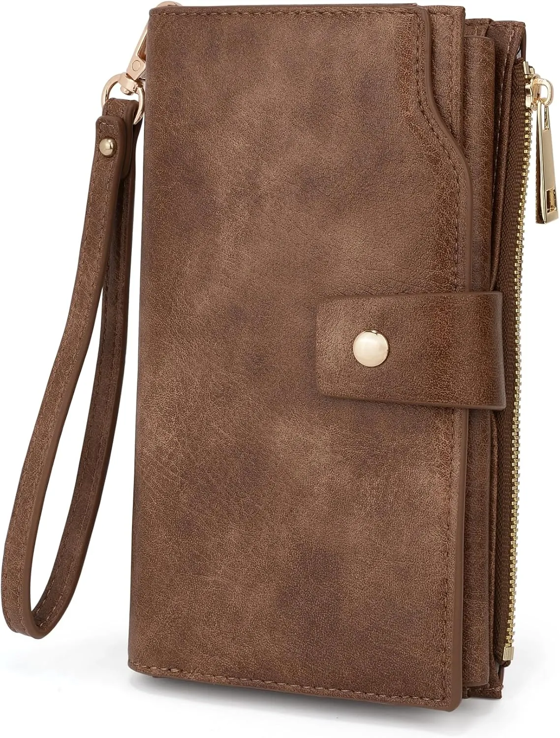 Uromee Wallet Women Vegan Leather RFID Blocking Large Ladies Wristlet Purse Card Holder Organizer Clutch