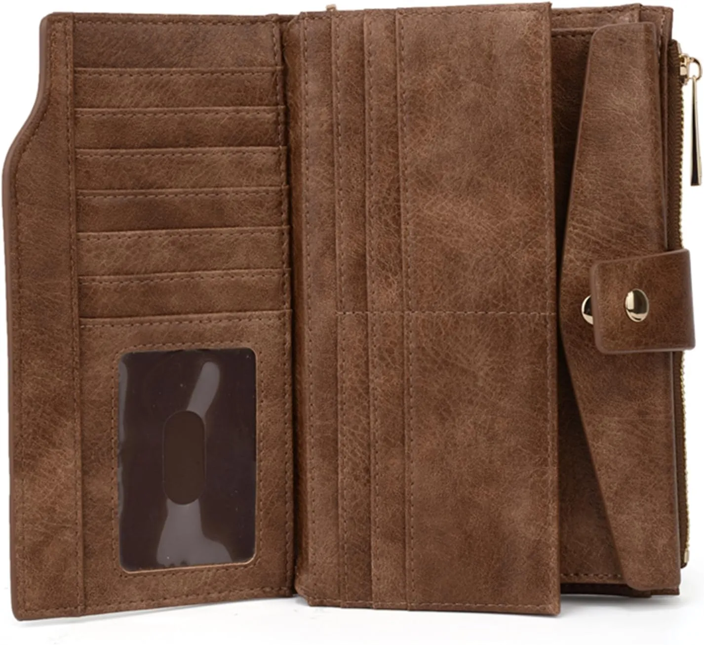 Uromee Wallet Women Vegan Leather RFID Blocking Large Ladies Wristlet Purse Card Holder Organizer Clutch