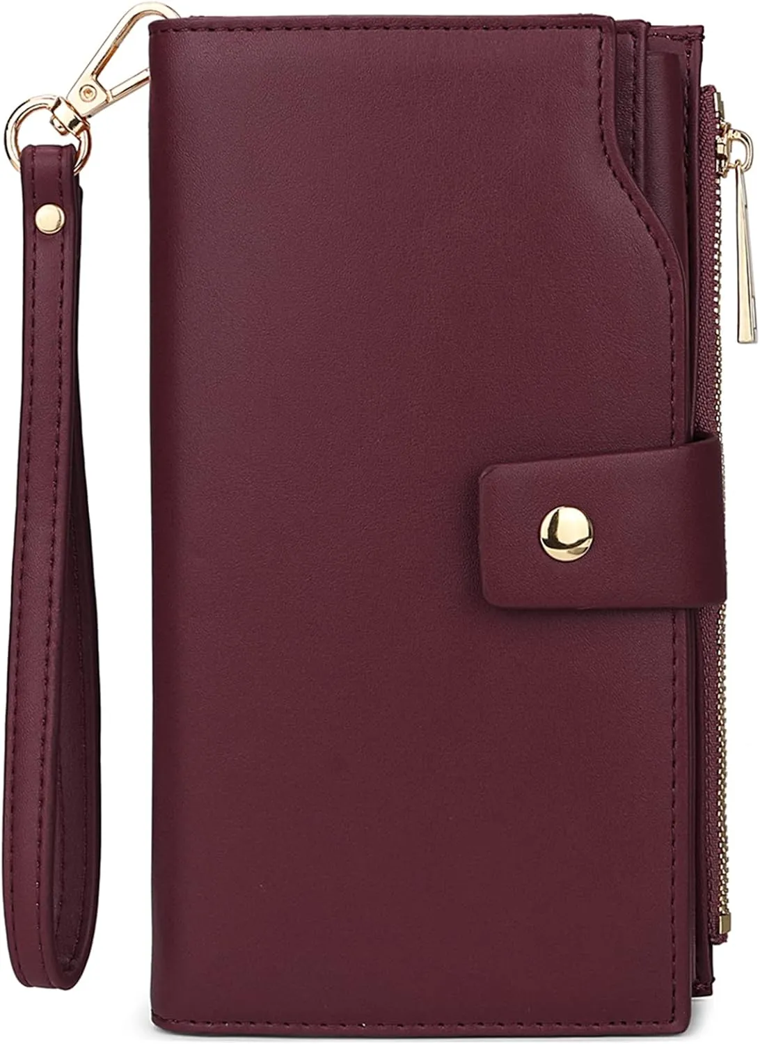 Uromee Wallet Women Vegan Leather RFID Blocking Large Ladies Wristlet Purse Card Holder Organizer Clutch