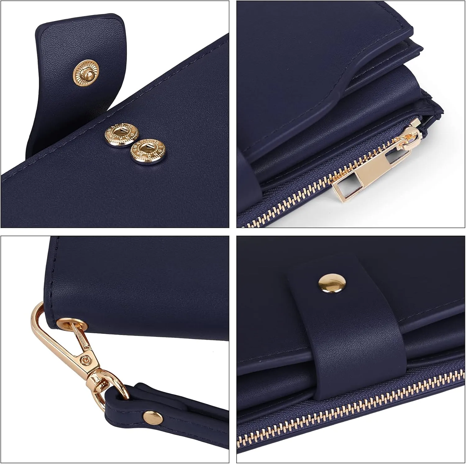 Uromee Wallet Women Vegan Leather RFID Blocking Large Ladies Wristlet Purse Card Holder Organizer Clutch