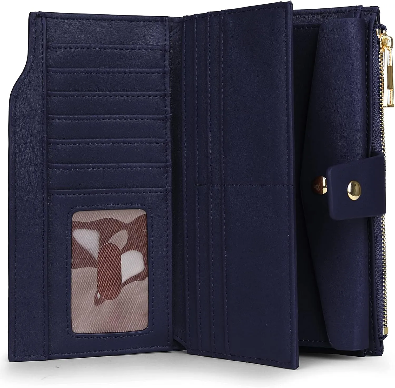 Uromee Wallet Women Vegan Leather RFID Blocking Large Ladies Wristlet Purse Card Holder Organizer Clutch