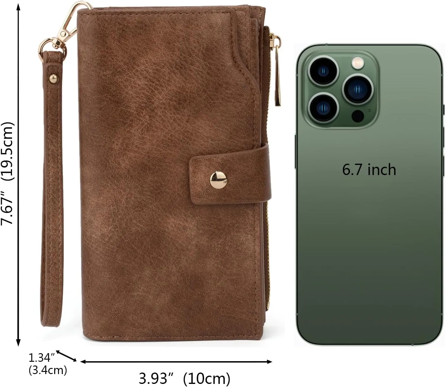 Uromee Wallet Women Vegan Leather RFID Blocking Large Ladies Wristlet Purse Card Holder Organizer Clutch