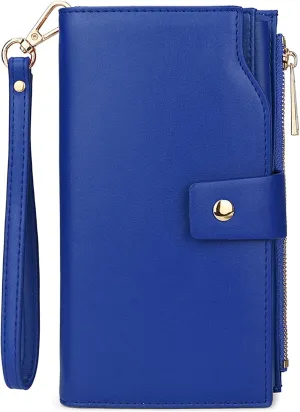 Uromee Wallet Women Vegan Leather RFID Blocking Large Ladies Wristlet Purse Card Holder Organizer Clutch