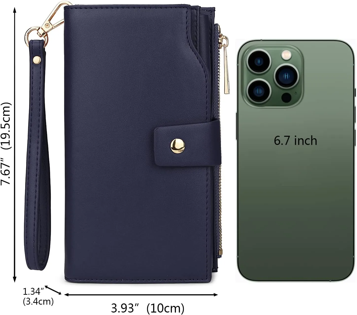 Uromee Wallet Women Vegan Leather RFID Blocking Large Ladies Wristlet Purse Card Holder Organizer Clutch