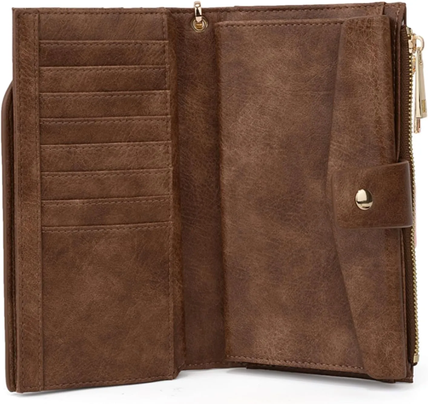 Uromee Wallet Women Vegan Leather RFID Blocking Large Ladies Wristlet Purse Card Holder Organizer Clutch