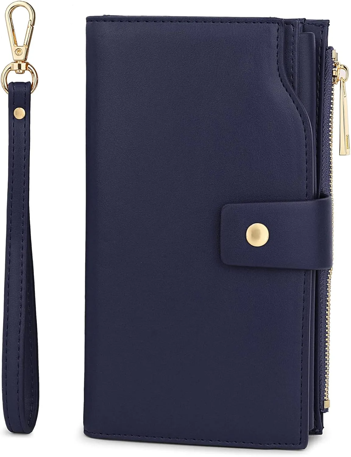 Uromee Wallet Women Vegan Leather RFID Blocking Large Ladies Wristlet Purse Card Holder Organizer Clutch