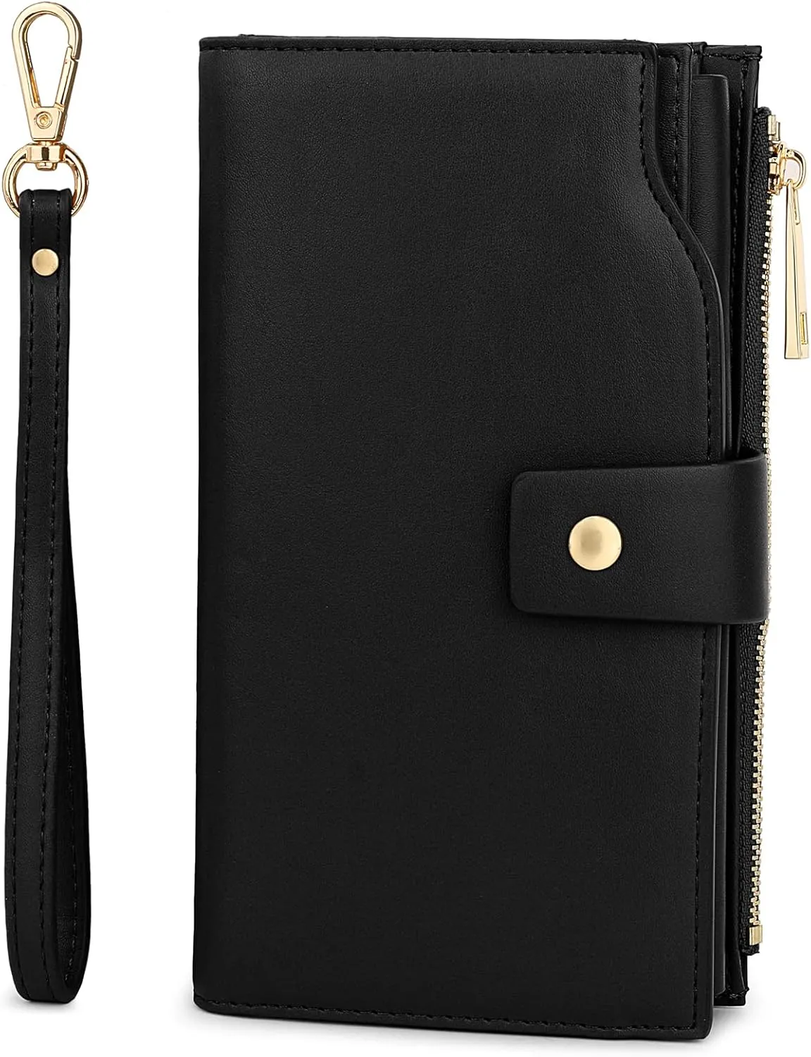Uromee Wallet Women Vegan Leather RFID Blocking Large Ladies Wristlet Purse Card Holder Organizer Clutch