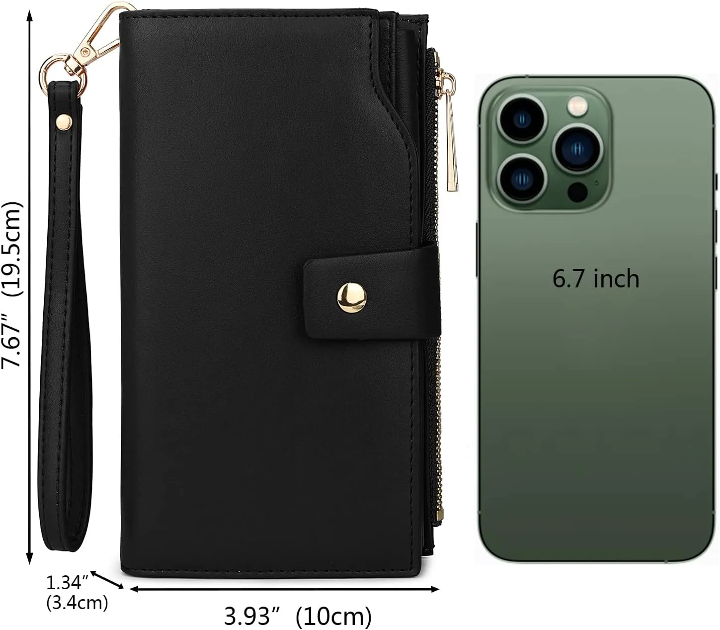 Uromee Wallet Women Vegan Leather RFID Blocking Large Ladies Wristlet Purse Card Holder Organizer Clutch
