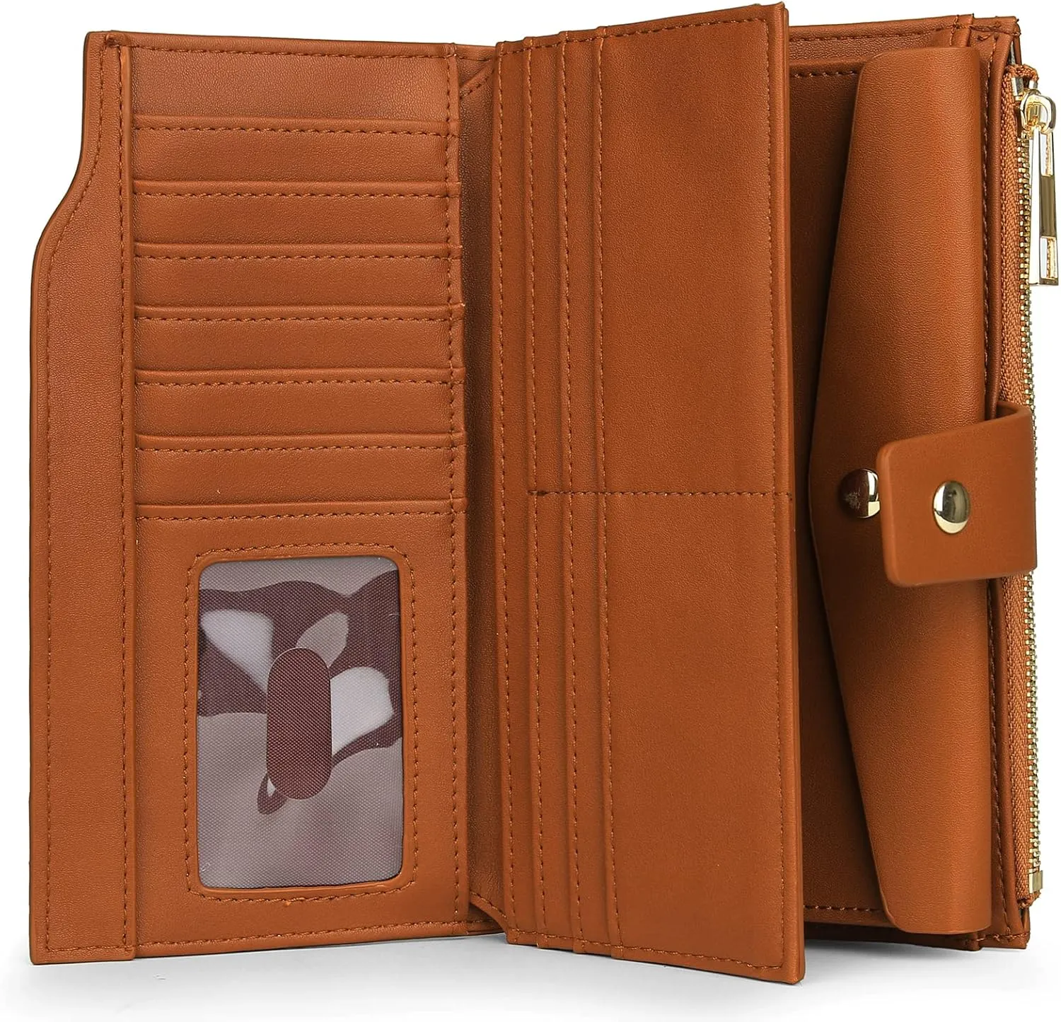 Uromee Wallet Women Vegan Leather RFID Blocking Large Ladies Wristlet Purse Card Holder Organizer Clutch