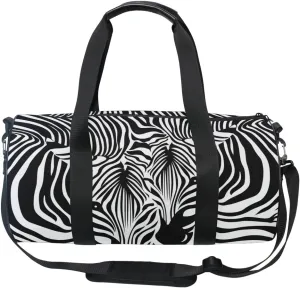 Use4 Animal Zebra Leopard Print Travel Duffel Bag Sport Gym Luggage Bag for Men Women