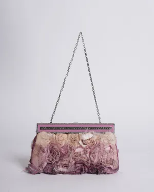 Valentino Fabric Swatch Eose Clutch In SHades Of Pink