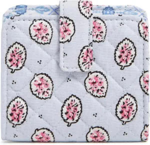 Vera Bradley Cotton Finley Small Wallet with RFID Protection, Magnifique Leaf