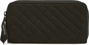 Vera Bradley Cotton Jordin Continental Wallet with RFID Protection, Black