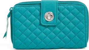 Vera Bradley Iconic RFID Turnlock Wallet, Signature Cotton