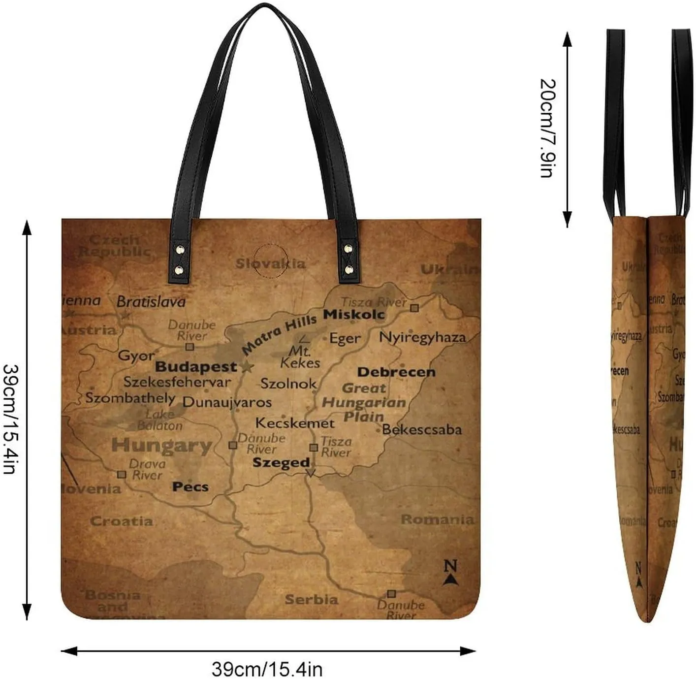 Vintage Maps of Malta Leather Handbags Shoping Bag Women Large Capacity Beach Bag
