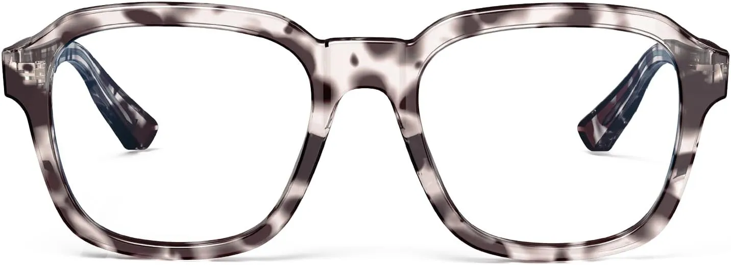 VISOONE Oversized Square Blue Light Blocking Glasses Fashion Computer Eyewear for Women and Men BENNETT