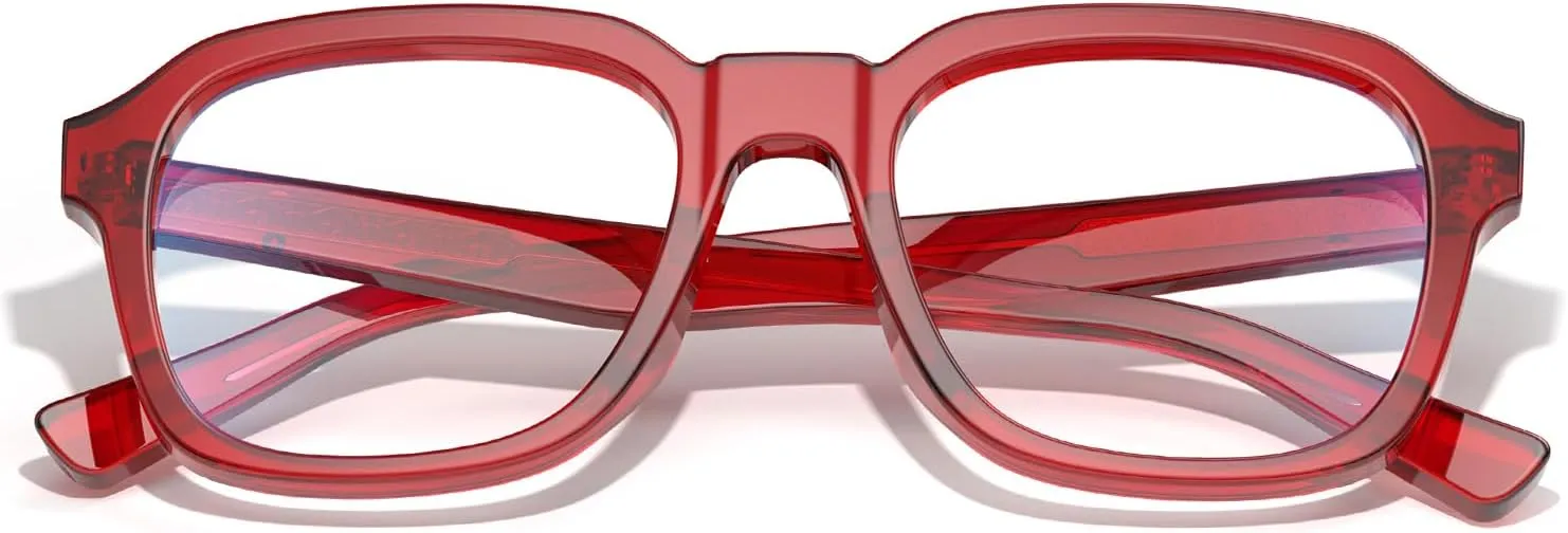 VISOONE Oversized Square Blue Light Blocking Glasses Fashion Computer Eyewear for Women and Men BENNETT