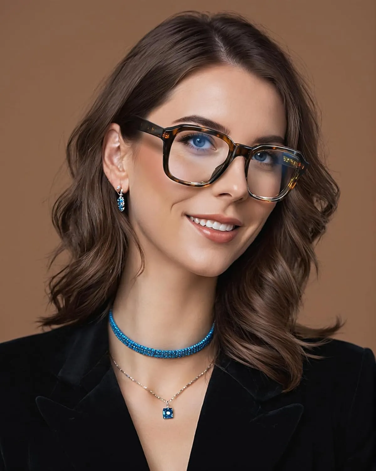VISOONE Oversized Square Blue Light Blocking Glasses Fashion Computer Eyewear for Women and Men BENNETT