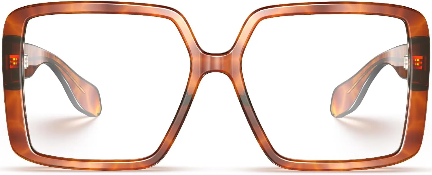 VISOONE Oversized TR90 Blue Light Blocking Glasses Fashion Accessories Non Prescription for Women Harvard