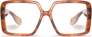 VISOONE Oversized TR90 Blue Light Blocking Glasses Fashion Accessories Non Prescription for Women Harvard