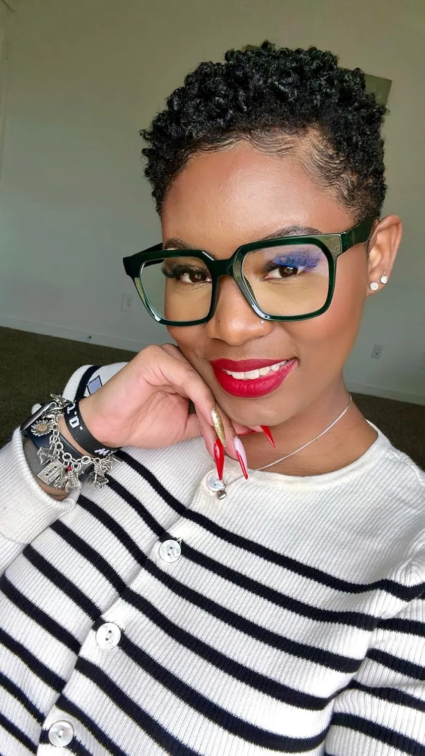 VISOONE Rectangle TR90 Blue Light Blocking Glasses Computer Eyewear with Preppy Look for Women and Men Cougar