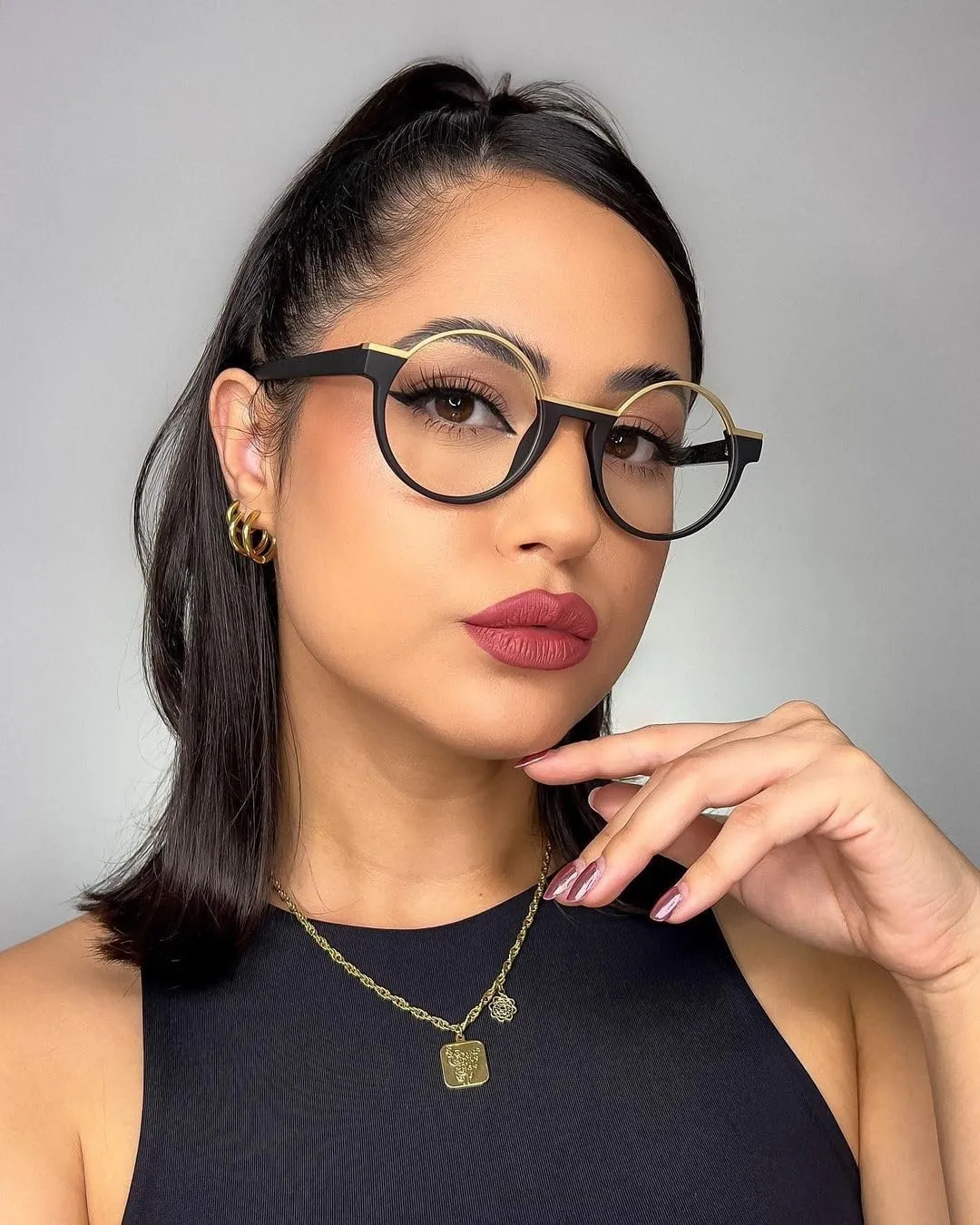 VOOGLAM Blue Light Glasses for Women Men Anti Eyestrain Dry Eyes Round Eyeglasses Latina