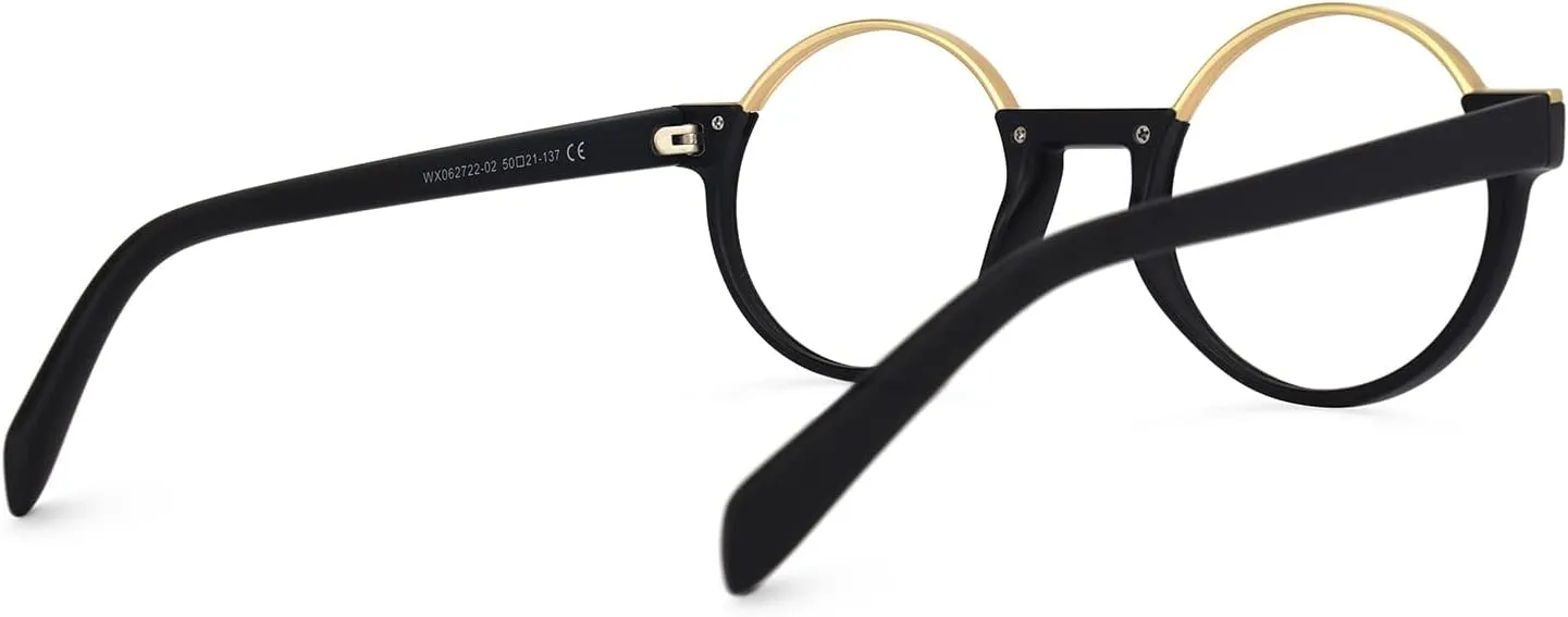 VOOGLAM Blue Light Glasses for Women Men Anti Eyestrain Dry Eyes Round Eyeglasses Latina
