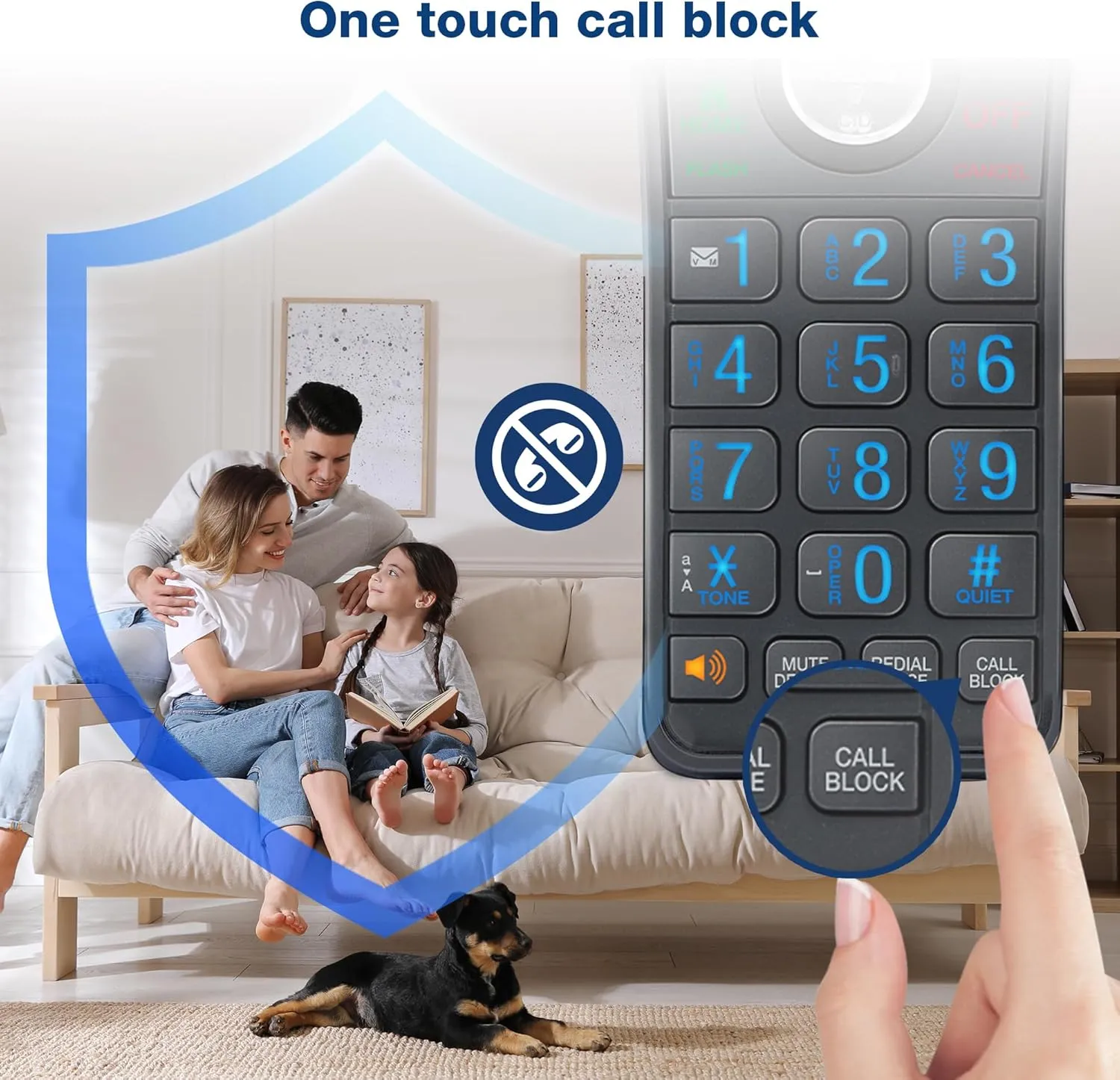 VTech IS8128-41 Super Long Range 4-Handset DECT 6.0 Cordless Phone for Home with Answering Machine, 2300 ft Range, Call Blocking, Bluetooth Connect to Cell, Intercom