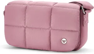 WESTBRONCO Small Puffer Crossbody Bags for Women Nylon Shoulder Bag Quilted Crossbody Purse with Adjustable Strap