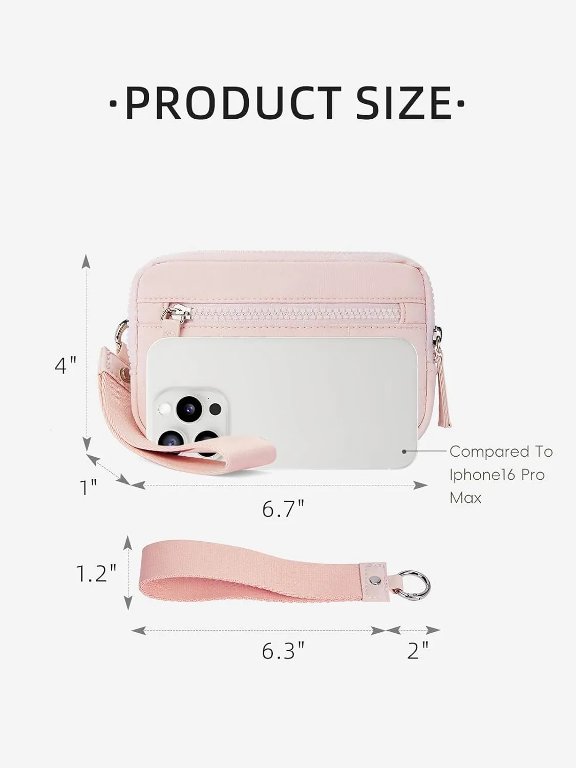 WESTBRONCO Wristlet Wallets for Women Nylon Quilted RFID Wallet with 3 Zipper Purse for Travel Credit Card Holder Phone Organizer