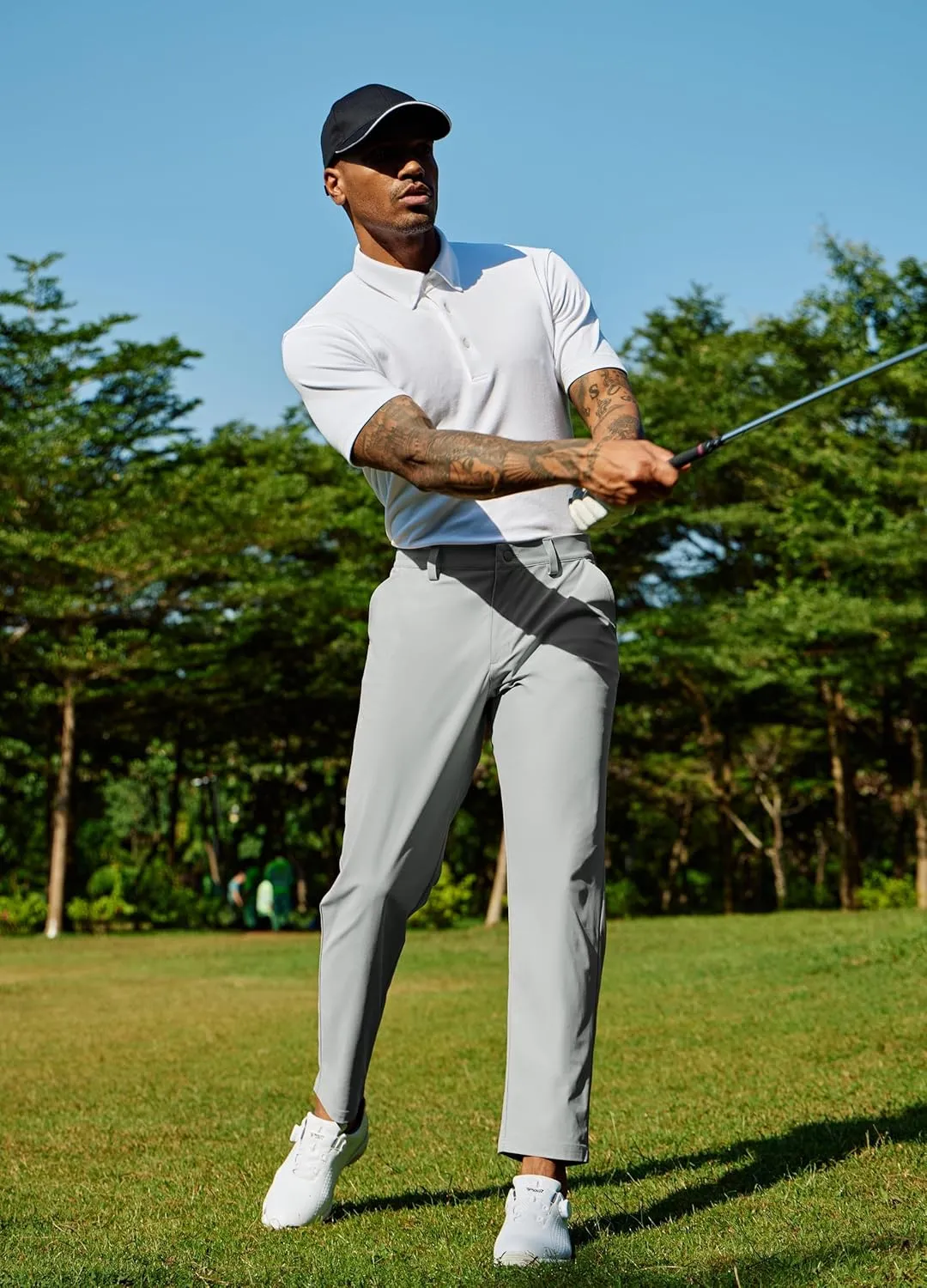 Willit Mens Golf Pants Stretch Dress Pants Slim Fit Quick Dry Casual Work Pants with Pockets 30"/32"