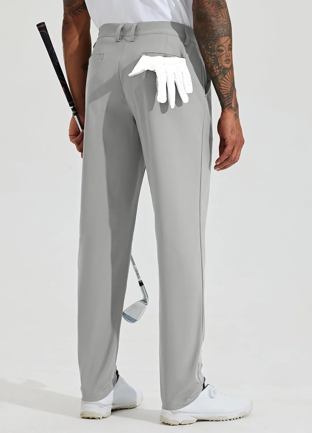 Willit Mens Golf Pants Stretch Dress Pants Slim Fit Quick Dry Casual Work Pants with Pockets 30"/32"