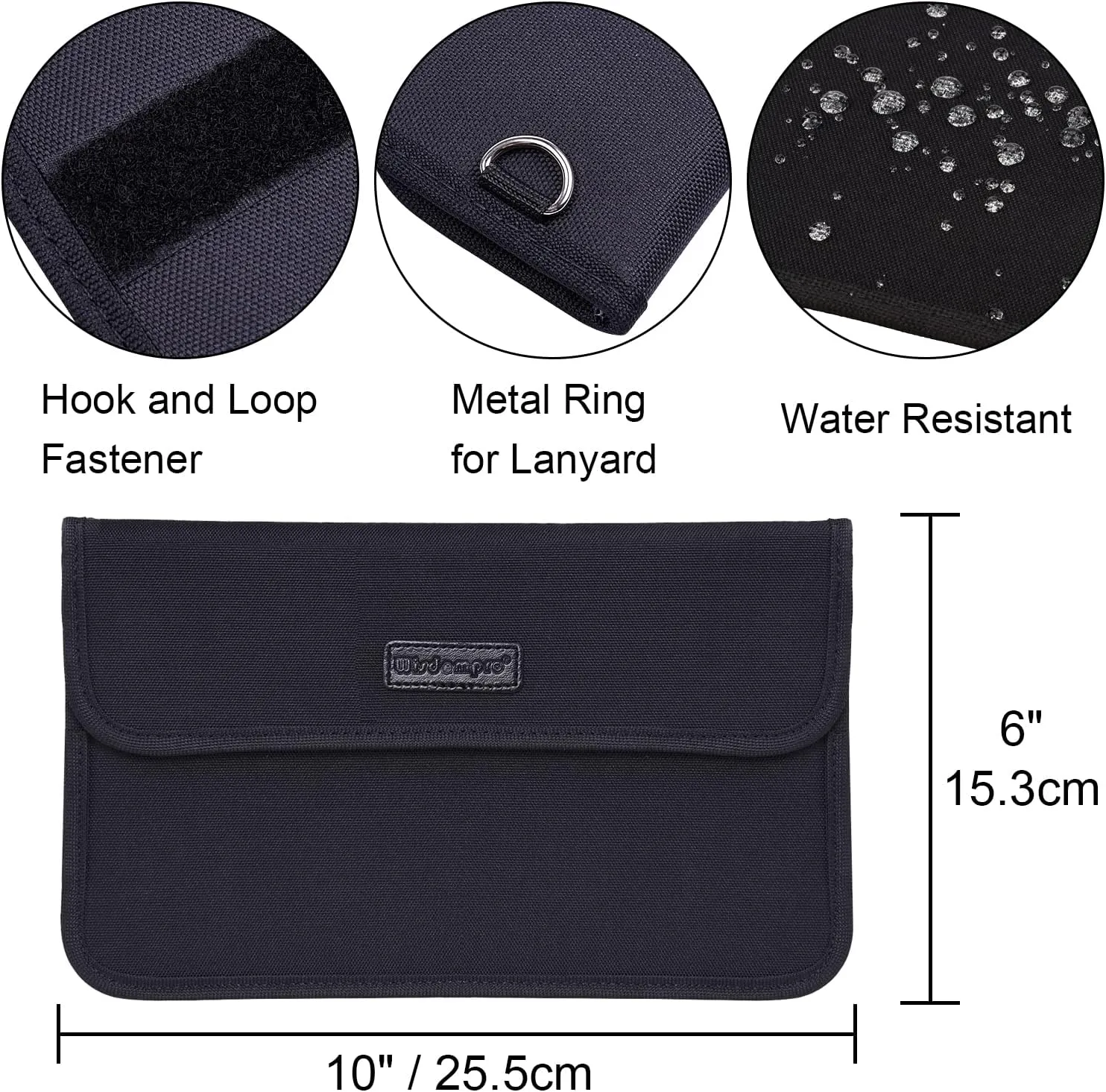 Wisdompro Faraday Bag, RFID Signal Blocking Bag Shielding Pouch Wallet Case for Cell Phone Privacy Protection and Car Key FOB
