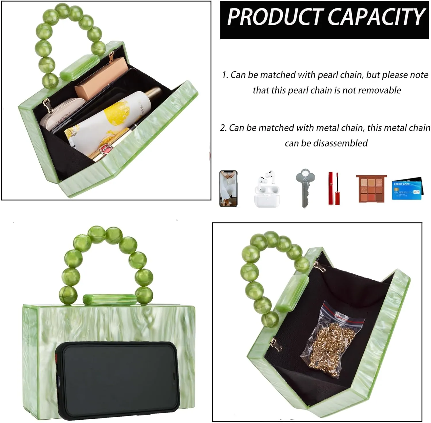 Women Acrylic Clutch Purse Leopard Print Evening Bag Chain Formal Handbag Party Bridal Wedding Clutch Purse for Women