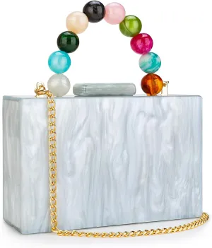 Women Acrylic Clutch Purse Leopard Print Evening Bag Chain Formal Handbag Party Bridal Wedding Clutch Purse for Women