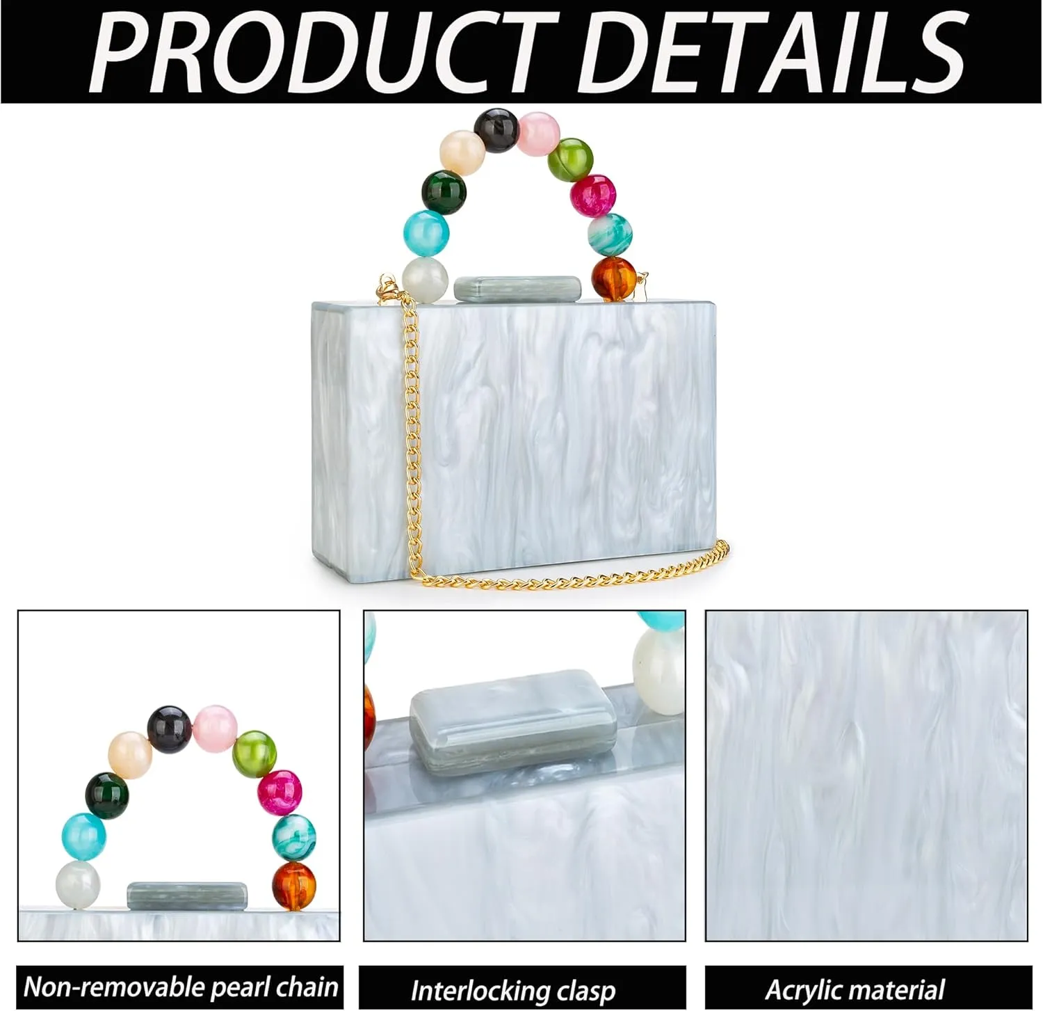Women Acrylic Clutch Purse Leopard Print Evening Bag Chain Formal Handbag Party Bridal Wedding Clutch Purse for Women