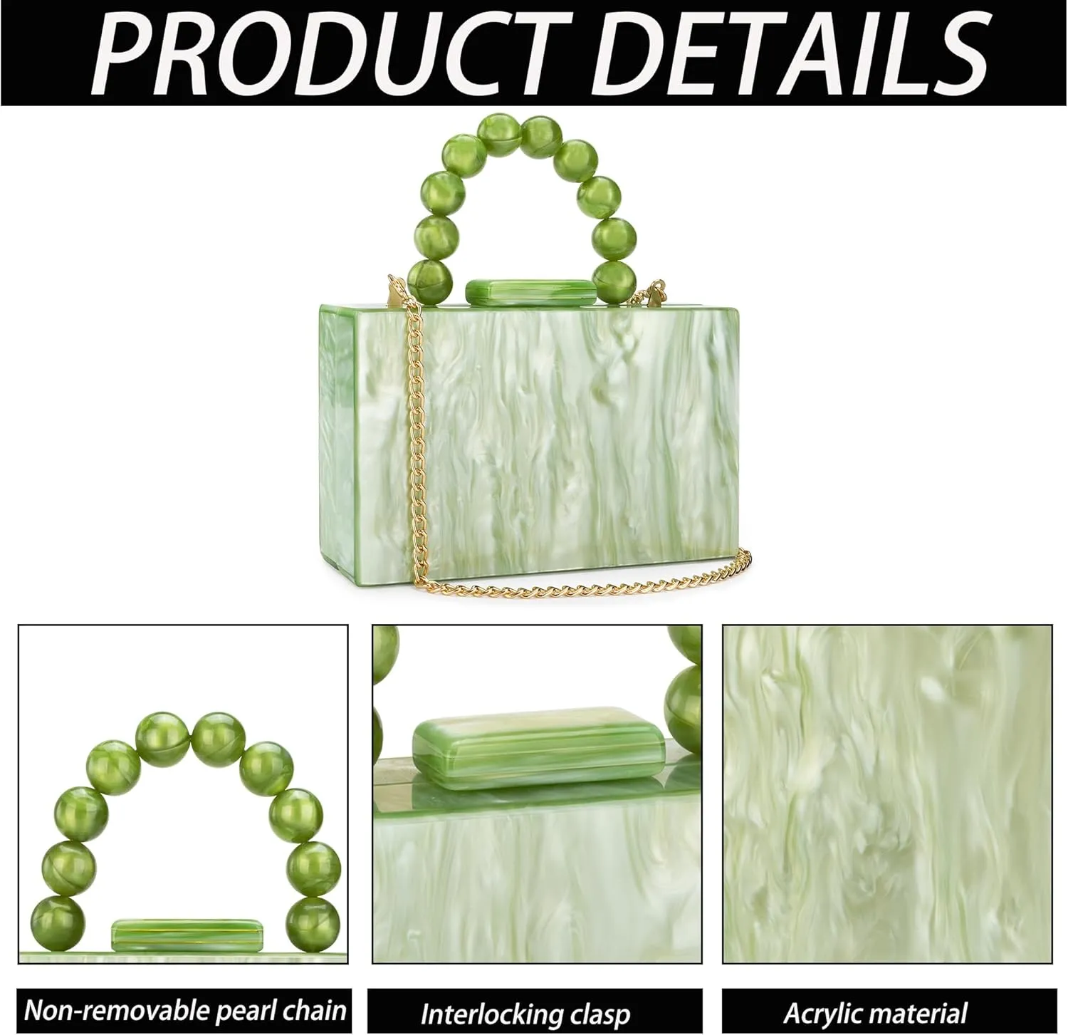 Women Acrylic Clutch Purse Leopard Print Evening Bag Chain Formal Handbag Party Bridal Wedding Clutch Purse for Women