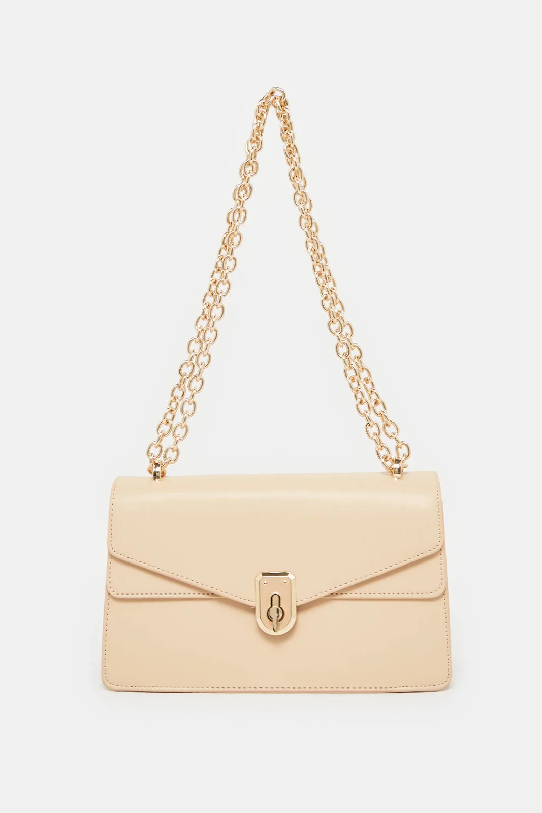 Women Beige Embellished Day Bag
