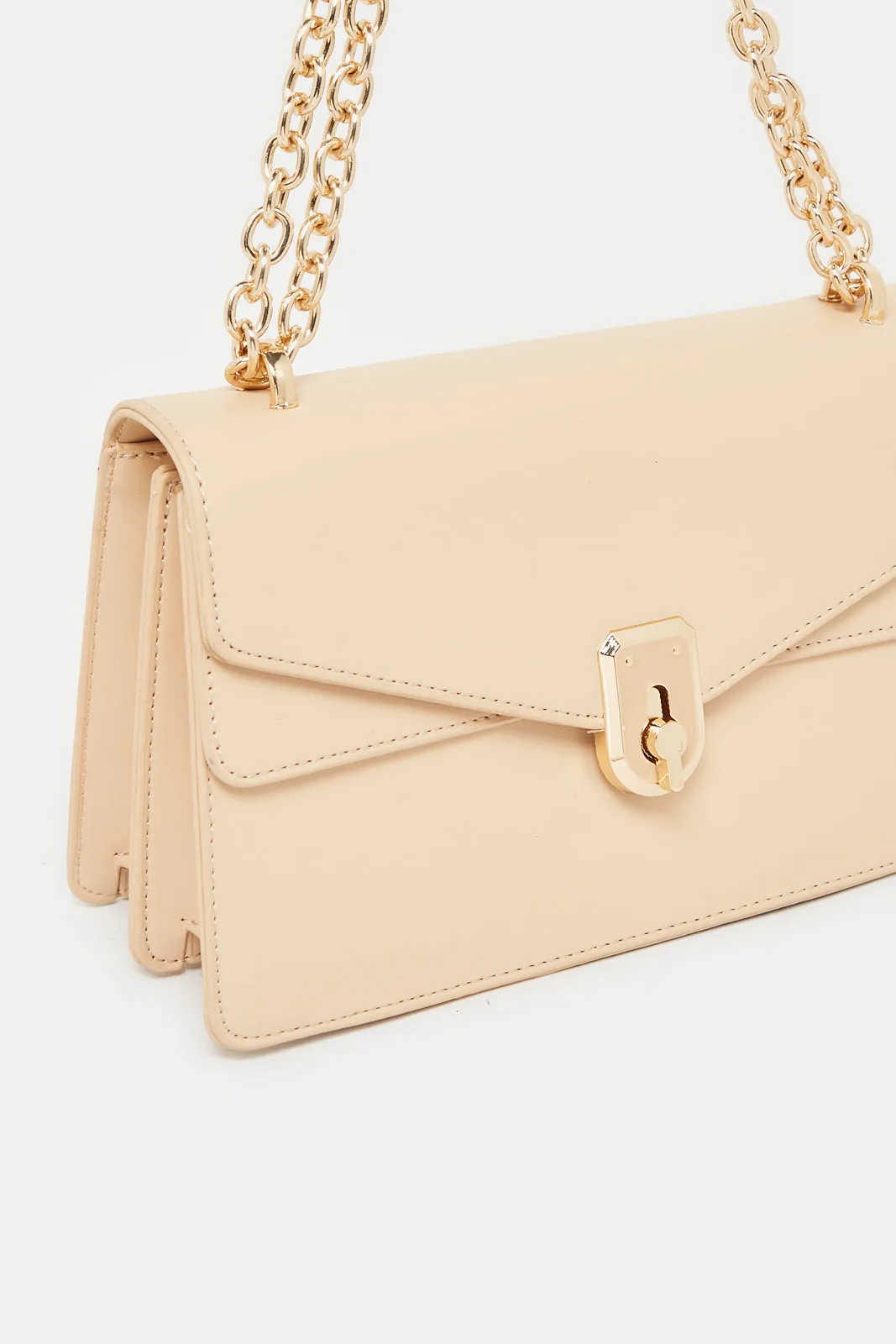 Women Beige Embellished Day Bag