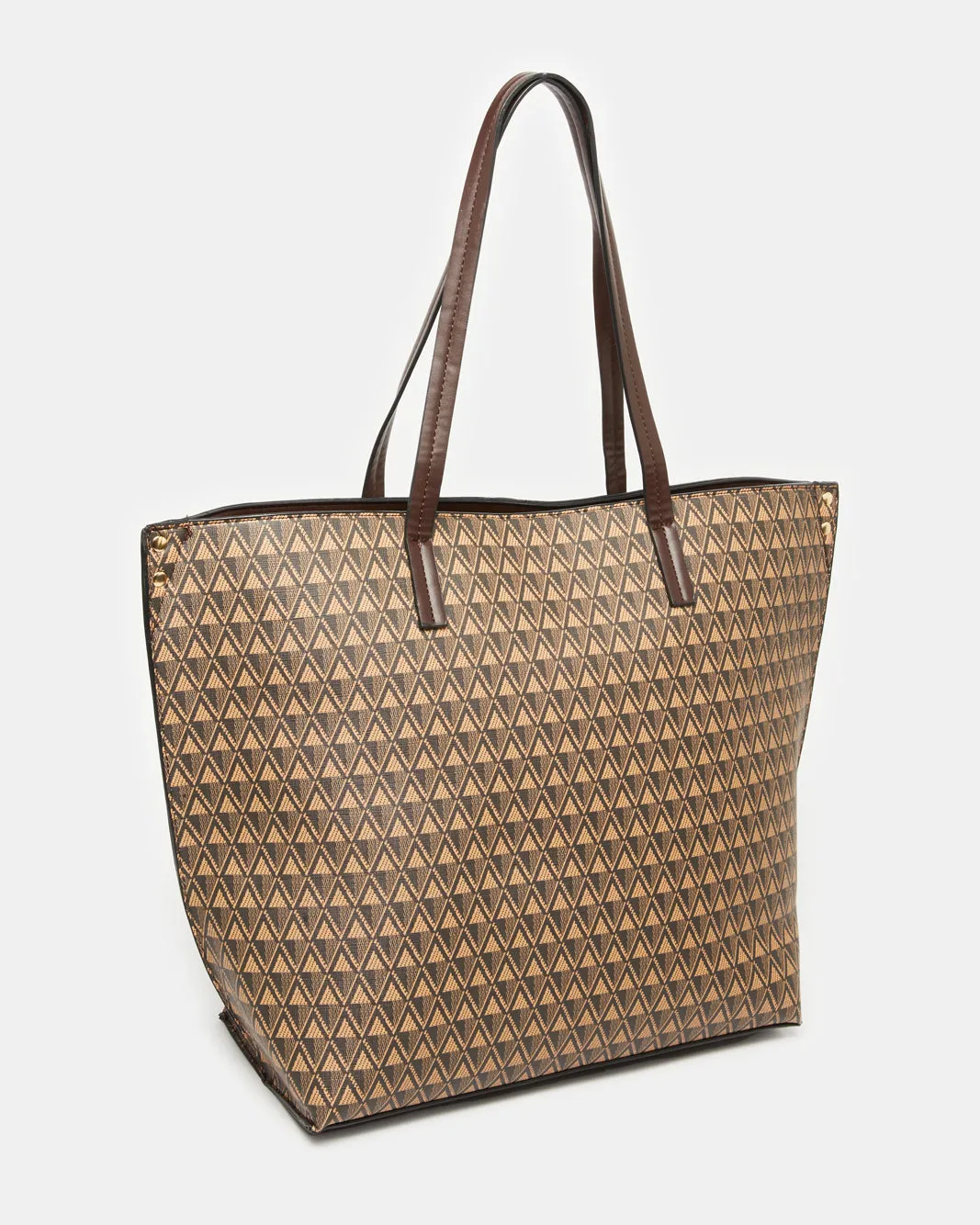 Women Brown Embellished Tote Bag