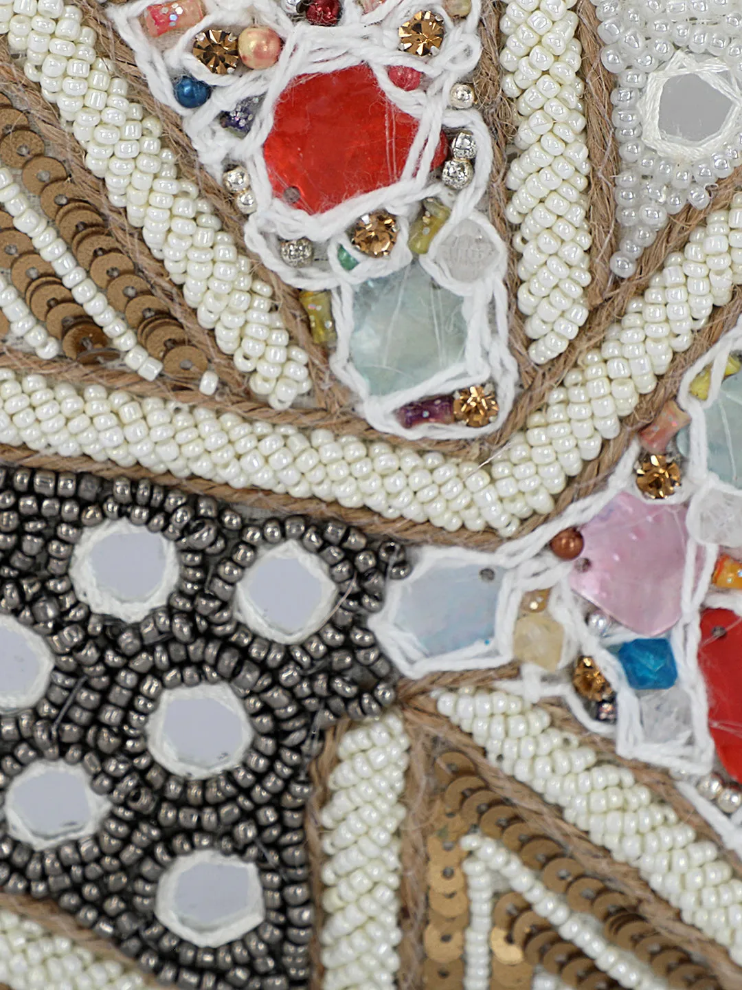 Women Embellished Fabric Box Clutch