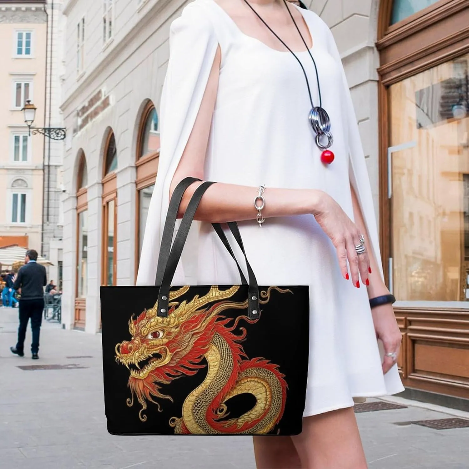 Women Tote Bag PU Leather Travel Shoulder Bags Casual Handbags