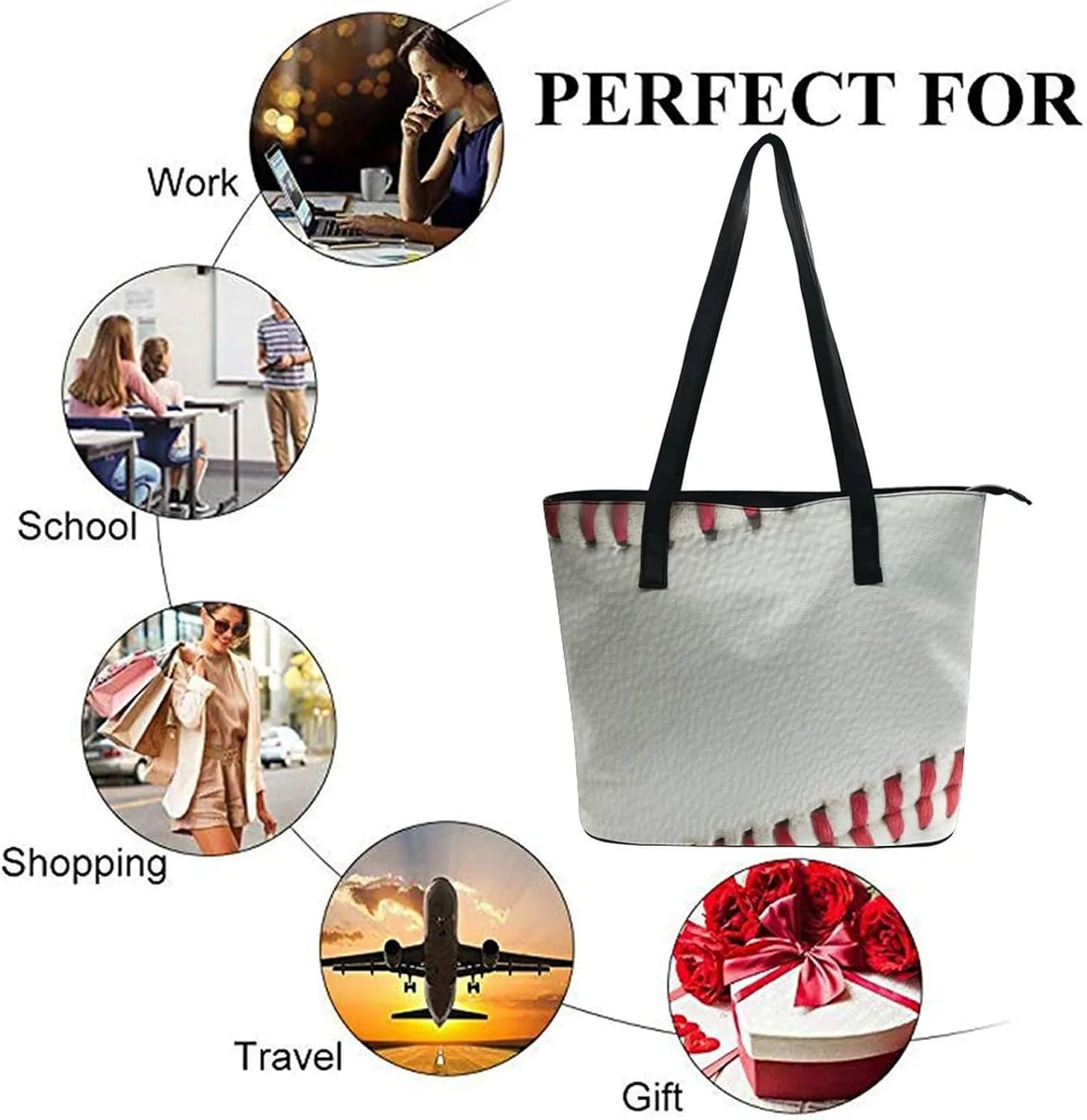 Women Tote Bags Handbags PU Leather Shoulder Casual Handbags