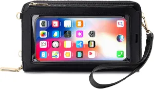 Women Touch Screen Purse Small Crossbody Phone Bag RFID Protection Wristlet Cell Phone Wallet