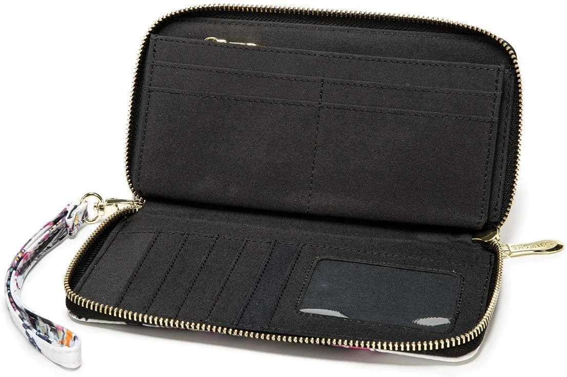 Women Wallet Card RFID For Womens Holder Blocking Credit Small Zipper Purse Pocket Bifold Slim Coin ID Ladies Wristlet Clutch Large Capacity Window Case Travel Zip Women's